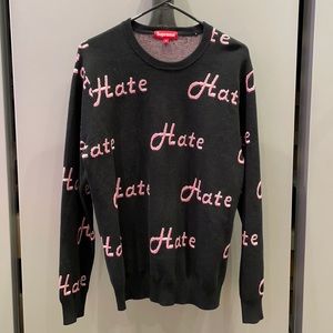 Supreme black men’s sweater medium